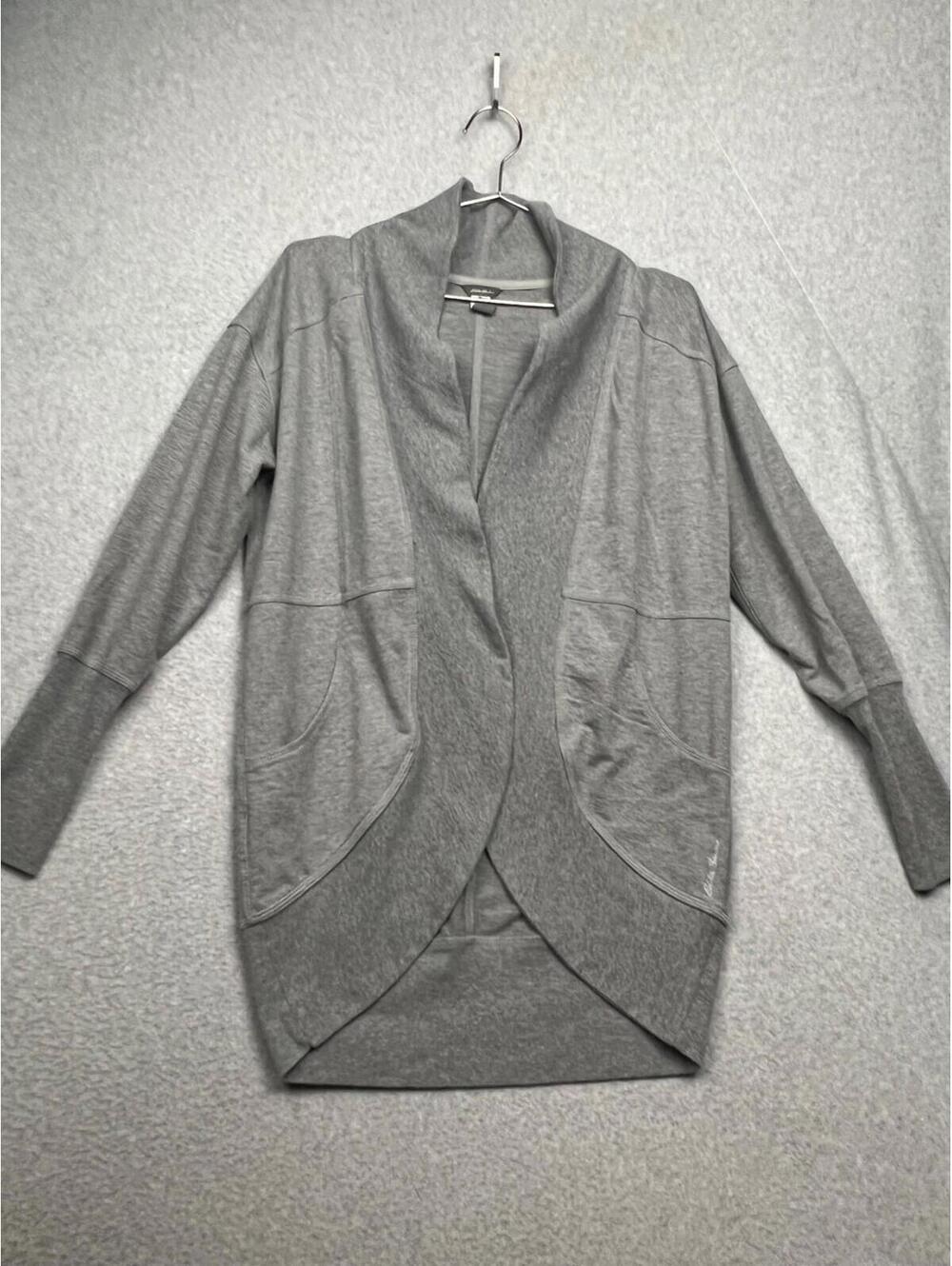 Eddie Bauer Open Knit Cardigan Long Sweater Womens Petite S Gannycore